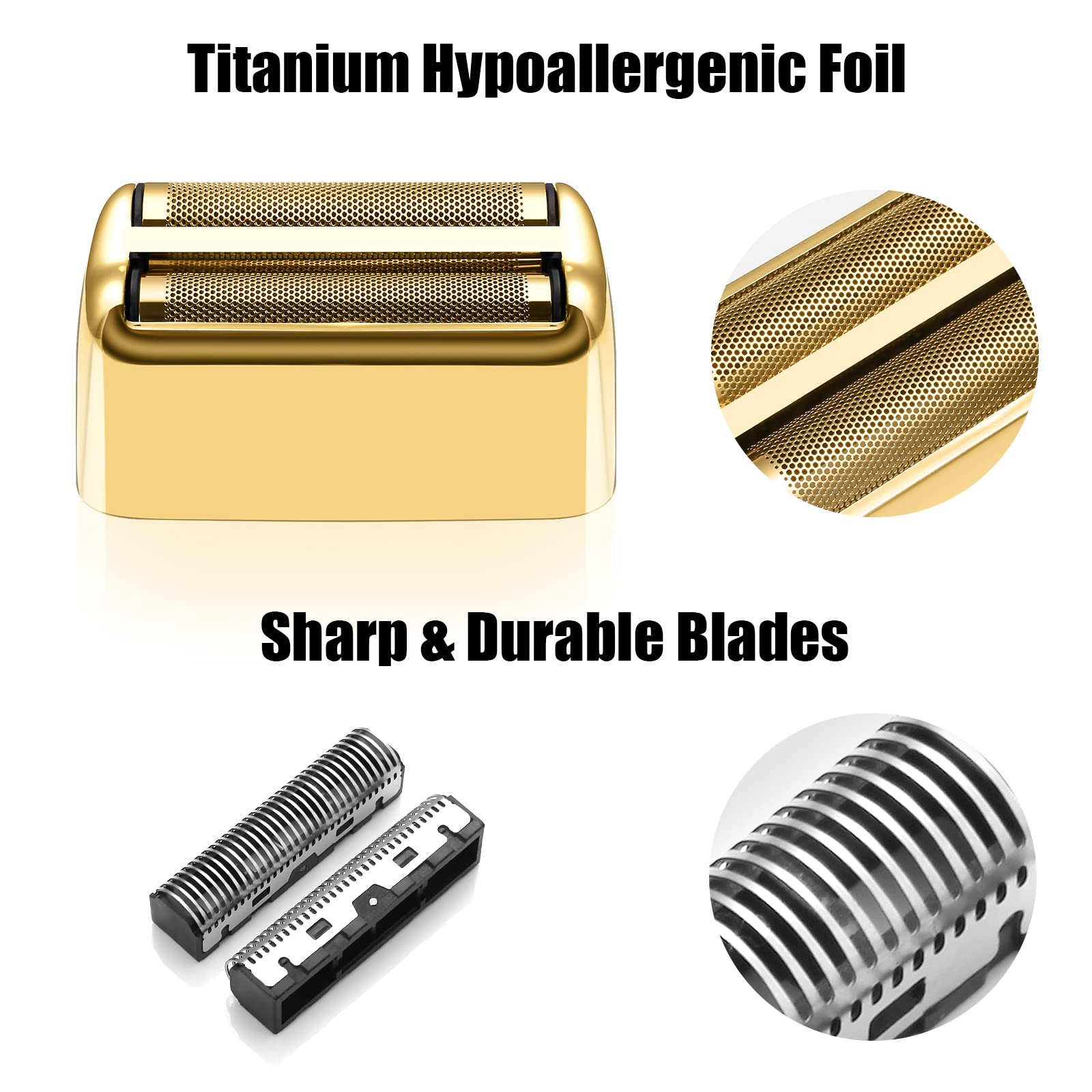 Replacement Foil And Cutters For Babylisspro Barberology Double Foil Shaver, Replacement Foil For Babylisspro Barberology Fxfs2